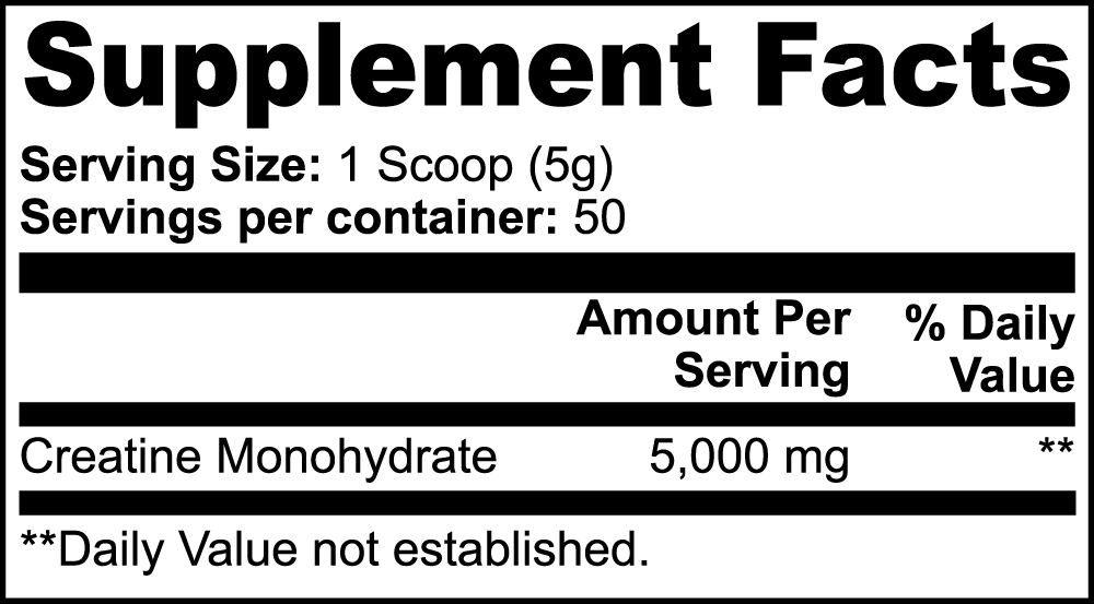 Creatine Monohydrate.